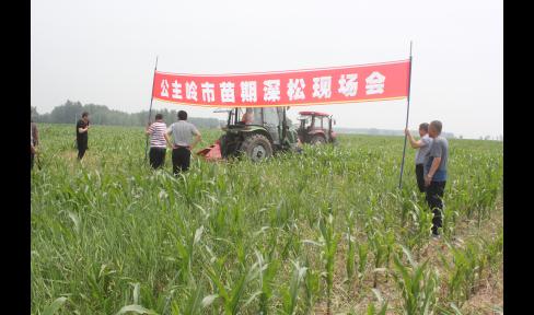 公主岭市召开全程机械化苗期深松现场会